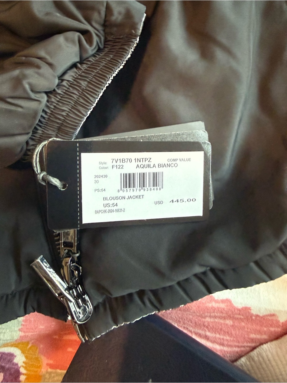 Emporio Armani Black Hooded Performance Jacket - Picture 3 of 4